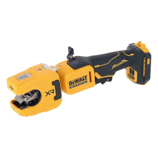 DEWALT 18V XR Brushless Copper Tubing Cutter bare unit ¾ left view