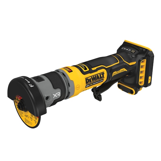 DEWALT 18V XR Compact ​76mm Cut-Off Tool angled front view