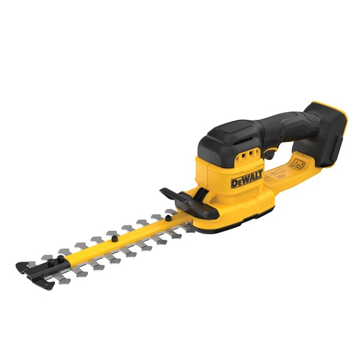 DEWALT 18V XR Compact Hedge Trimmer bare unit angled view