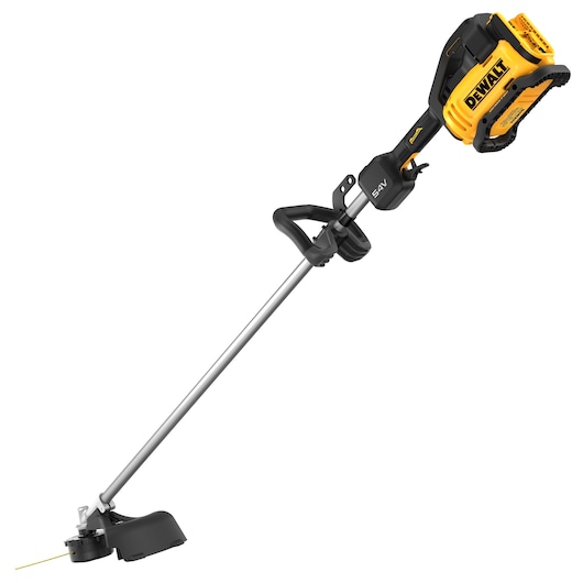 54V Commercial Grade String Trimmer (D handle) bare unit 3/4 view from rear