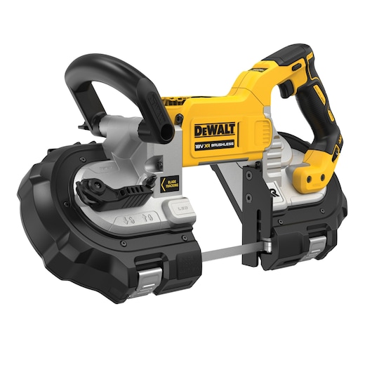 DEWALT 18V XR Brushless Deep Cut Band Saw angled front view