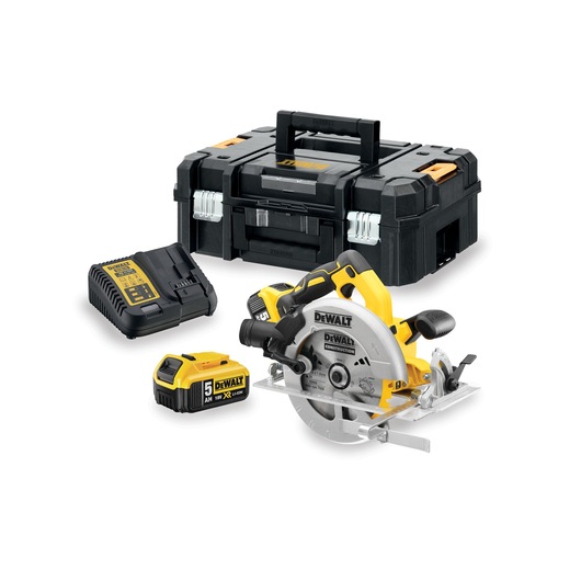 18V XR Brushless Scie circulaire 2x 5,0Ah en coffret TSTAK