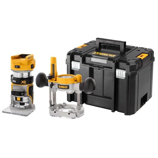 Affleureuse et Défonceuse XR 18V 8mm (1/4") Brushless - coffret TSTAK Affleureuse et Défonceuse XR 18V 8mm (1/4") Brushless - coffret TSTAK