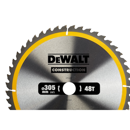 Stationary Construction Circular Saw Blade printed detail