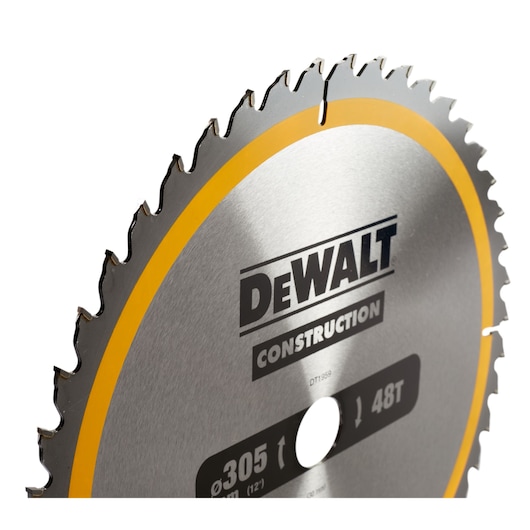 Stationary Construction Circular Saw Blade angled view