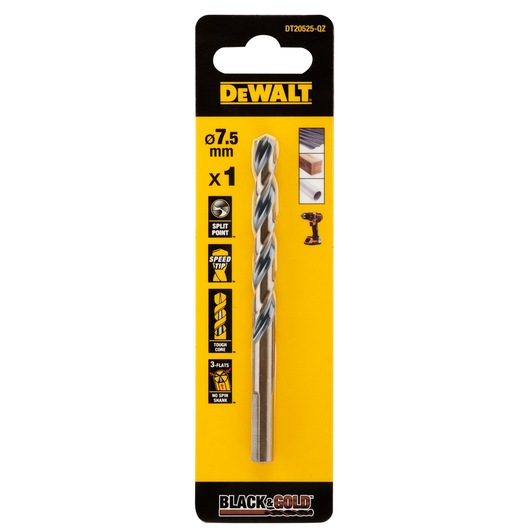 Black & Gold metaalboor 7,5mm Black & Gold metaalboor 7,5mm