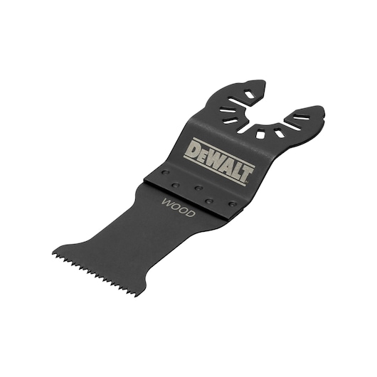 3/4 view of DEWALT 30 X 43mm Oscillating blades accessory out of pack 3/4 view of DEWALT 30 X 43mm Oscillating blades accessory out of pack
