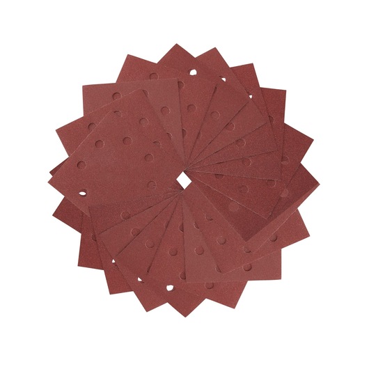 Abras 1/4 115x115mm velcro perforées, G60 Abras 1/4 115x115mm velcro perforées, G60