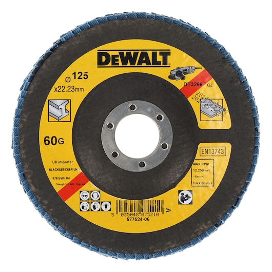 Disque à lamelles courbé, Ø125mm, 60G Disque à lamelles courbé, Ø125mm, 60G