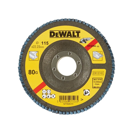 Lamellen schuurschijf, Ø115mm, K80 Lamellen schuurschijf, Ø115mm, K80