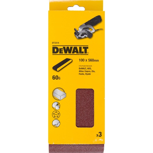 Bande de ponçage bois/peinture 100x560mm (DW650/DW650E), 60G Bande de ponçage bois/peinture 100x560mm (DW650/DW650E), 60G