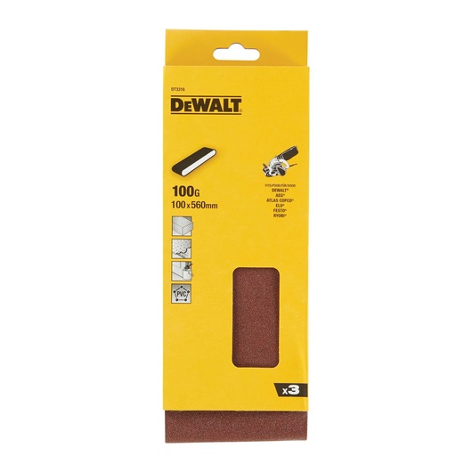 Bande de ponçage bois/peinture 100x560mm (DW650/DW650E), 100G Bande de ponçage bois/peinture 100x560mm (DW650/DW650E), 100G