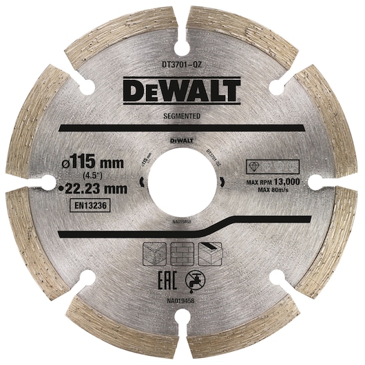 115x22.23mm Segmented Diamond Wheel 115x22.23mm Segmented Diamond Wheel