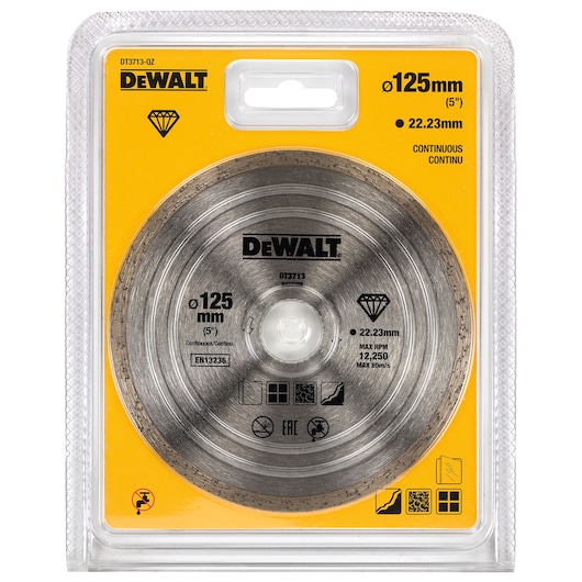 Disque diamant Cont. Ø125mm Disque diamant Cont. Ø125mm