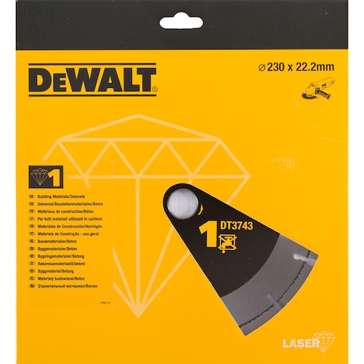 Disques diamant soudés au laser pour matériaux de construction/béton, utilisation à sec