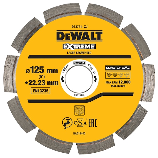 125x22.23mm Segmented Extreme Diamond Wheel 125x22.23mm Segmented Extreme Diamond Wheel
