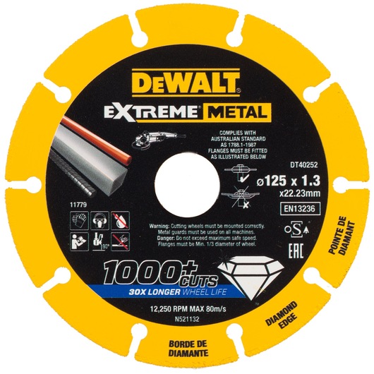 EXTREME METAL doorslijpschijf metaal 125x22.23x1.3mm