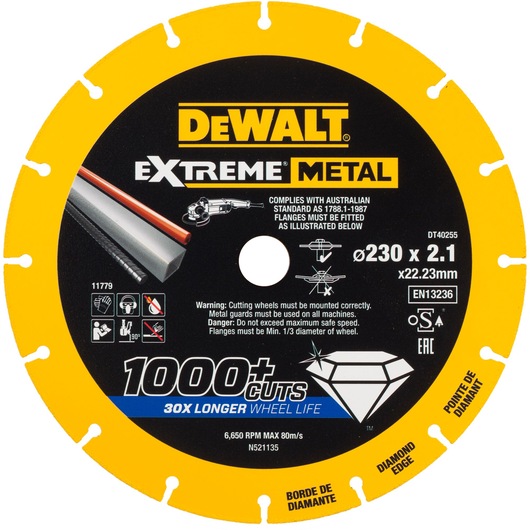 EXTREME METAL doorslijpschijf metaal 230x22.23x2.1mm