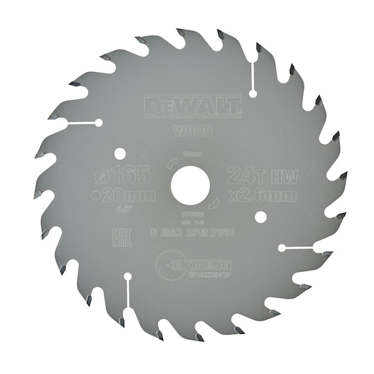 CZB 165x20x24t, wisseltand, positief 25°, kerf 2,6mm