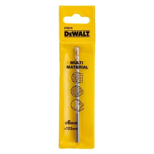 Mèche multi-matériaux Ø6mm, longueur 123mm Mèche multi-matériaux Ø6mm, longueur 123mm