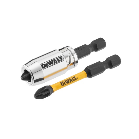 x2 PZ2 57mm Flextorq bits with magnetic screw lock 3/4 view x2 PZ2 57mm Flextorq bits with magnetic screw lock 3/4 view