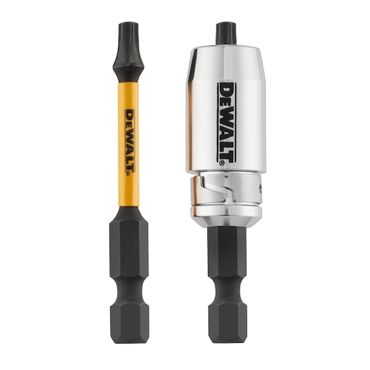 x2 T20 57mm Flextorq bits with magnetic screw lock face on x2 T20 57mm Flextorq bits with magnetic screw lock face on