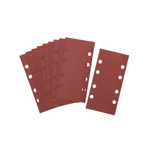 Schuurpapier 1/3, 93x190mm, velcro, 8 gaten, K80 Schuurpapier 1/3, 93x190mm, velcro, 8 gaten, K80