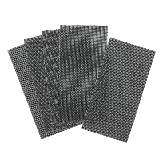 1/2 feuille abrasive velcro - structure en maille duree de vie extra longue x4 115x228mm grain 80